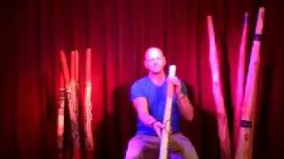 Australian Treasures.com Teakwood (TW3)  Didgeridoo with Painting