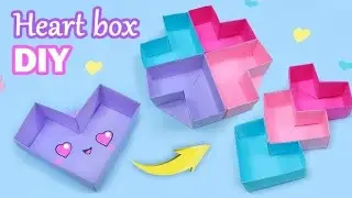 💖 Easy Paper Origami Heart Box Organizer for Small Items