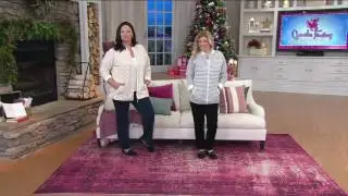 Quacker Factory Striped Zip Front Jacket on QVC