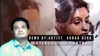 Live Watercolour Portrait Demo Artist By Arnab Bera