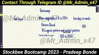 Stockbee Bootcamp 2023 - Pradeep BondeStockbee Bootcamp 2023 - Pradeep Bonde