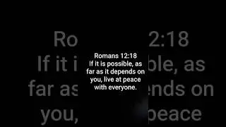 Romans 12:18 #bible #god #godisgood #religion #christian #christianity #bible #peace #shorts #quotes