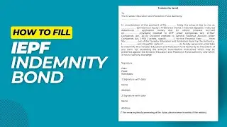 IEPF Indemnity Bond | How to fill Indemnity Bond | How to prepare Indemnity Bond | V3 Portal IEPF-5
