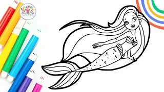 The Little Mermaid Drawing | Draw Ariel the Little Mermaid Easy Tutorial 🌈🧜🏻&zwj;♀️❤