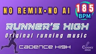 185 BPM Running Music - Runner's High [7 Min] | High Energy Tempo Run | No Remix, No AI