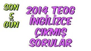 2014 TEOG-1 İNGİLİZCE ÇIKMIŞ SORULAR