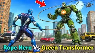 😱 Rope Hero Ne Green Robot Se Panga Le Liya 😲
