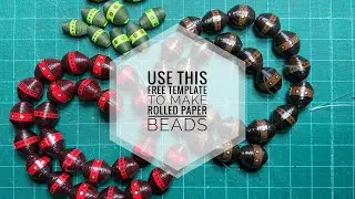 How To Make Rolled Paper Beads With Dots and Stars - Free Template / Tutorial