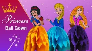 Easy Princess Ball Gown crafts | Princess paper crafts easy | Elsa Princess crafts ideas.