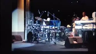 Nathan the drummer playing at Beverley park in devon