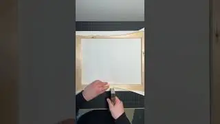 How to stretch a canvas over a frame #shorts #canvas