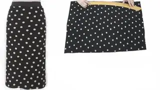I bet this is the easiest pencil skirt sewing! PENCIL SKIRT WITH ELASTIC BELT