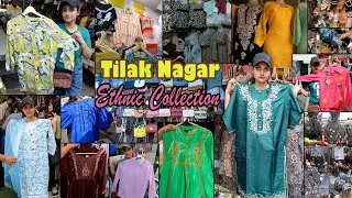 Tilak nagar market Delhi || ethnic wear collection, suit, kurti, tops, dress, Footwear, bags