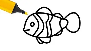 Fish Colors for Kids | Drawing and coloring for toddlers | Learn color with Fish