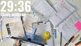 STUDY WITH ME 2hrs | Background noise,no music,no break | ASMR | real time｜motivation