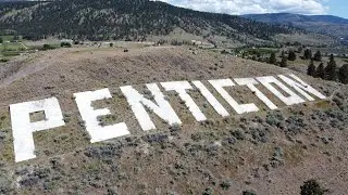 Flying over Munson Mountain, Penticton BC