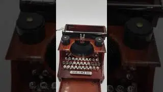 Type Writer Style Wind-Up Music Box Storage Box