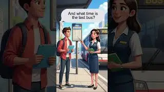 🚌🚏 English Speaking Practice | Useful Bus Stop Conversation for Beginners #shorts