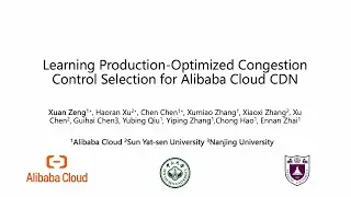 NSDI '25 - Learning Production-Optimized Congestion Control Selection for Alibaba Cloud CDN
