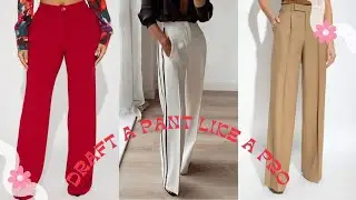 How to draft pattern for pants/trousers like a pro (beginners friendly)