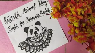 World Animal Day Drawing | Animal Drawing | Easy Drawings Step by Step | Ishita & Vanshika Art Craft