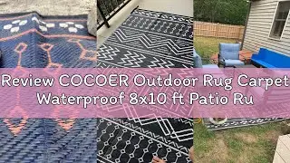 Review COCOER Outdoor Rug Carpet Waterproof 8x10 ft Patio Rug Mat Indoor Outdoor Area Rug for RV Cam