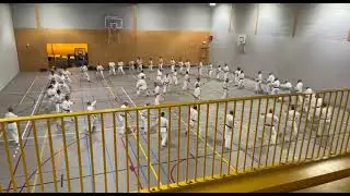 Karate Dan training warming up
