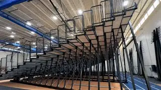 Build: 30 Row Telescopic Bleacher Lake Zurich High School