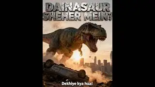 Jab Dinosaurs Sheher Mein Aaye |Dinosaur Short | Tadka Shorts Ka #ai #trending #shorts #ytshorts #yt