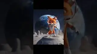 Fox jumping on moon 🌙
