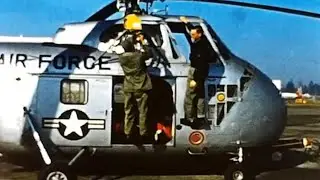 US Air Force Sikorsky H-19 Chickasaw Helicopter 1960s - Search & Rescue Operations & Training