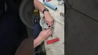how to install a valve stem on a lawn mower rim.@zfamilygarage
