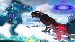 DEI 200% PARA MEUS REX E FUI ENFRENTAR O ICE TITAN!! ARK SUPER MODS