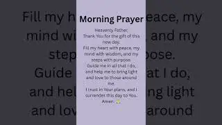 #MorningPrayer #ThankYouLord #StartWithGod #DailyFaith #GratefulHeart&rdquo;