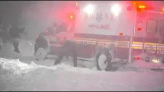 Ambulance Gets Stuck in Central Park Snow