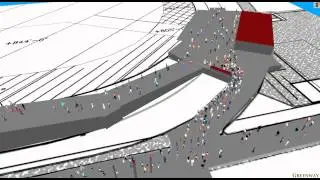 Stadium Exit Pedestrian Simulation