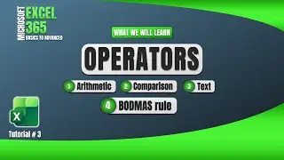 3.Excel Operators Explained: Types and Precedence | Master Excel Formulas