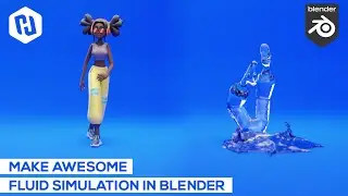 Make a Fluid Simulation in Blender #blender #blenderrender #cyclex