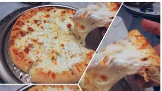 بيتزا الجبنة بأقوي عجينة هشة و جبنة مطاطية هتندمي لو مجربتهاش 😉