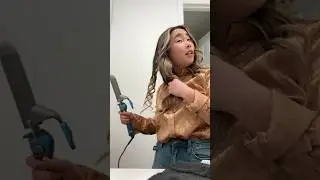 How to curl hair with a clamp curling iron! 🎀 #hairtutorial #curlingiron #dysonairwrap