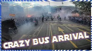 POV: MADNESS as Real Madrid BUS arrives at Bernab&eacute;u!