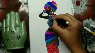 How to draw a beautiful African women | #paramaart #africanwomen