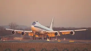 Boeing E-4B 747-200 Nightwatch Doomsday United States Air Force USAF arrival at Munich Airport