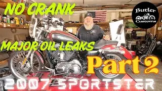 Part 2 of 2007 Sportster No Start and Many Oil Leaks FIX