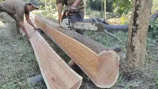 Навыки обработки бревен нима на бруски размером 3 &times; 2 &times; 144 дюйма с использованием бензопилы Stih...