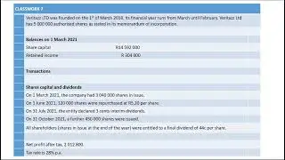 Financial statements of companies; Ordinary Share Capital and Retained Income note - Lesson 11