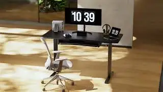 HUANUO HNESD22B Electric Standing Desk with Keyboard Tray Introduction Video
