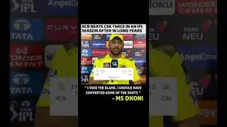 RCB make History Beats CSK Twice in a Season After 16 Years Dhoni Takes Responsibility #shortsfeed