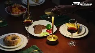 Lampe de table sans fil portable lumi&egrave;re &agrave; intensit&eacute; r&eacute;glable