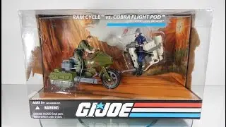 G.I. JOE RAM CYCLE vs COBRA FLIGHT POD W/Breaker & Televiper Review